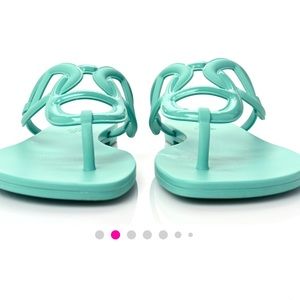 Womens rubber egerie sandals vert embrun